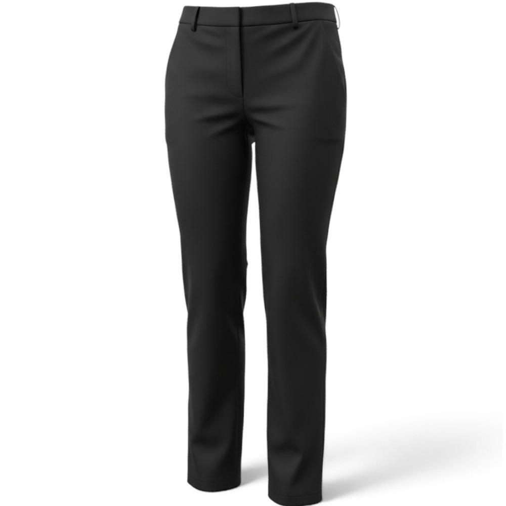 Zenergy by Chico's Black Straight Leg Active Pants Size 2 SH Stretch Zip Fly